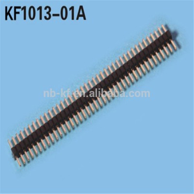 1.27mm gold plating single row 180 degree pin header connector