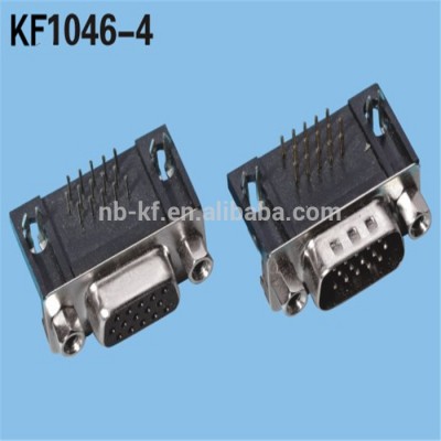 15pin right angle d-sub connector HDR connector 3.08mm